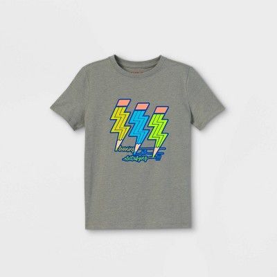 Boys' Pencil Short Sleeve Graphic T-Shirt - Cat & Jack™ Gray Heather | Target