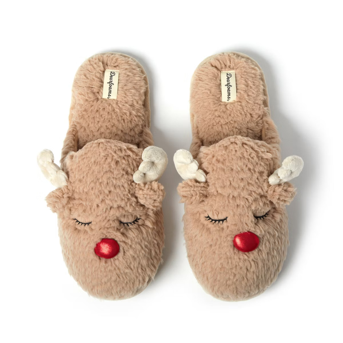Dearfoams Men's Holiday Novelty Christmas Reindeer Scuff Slipper | Target