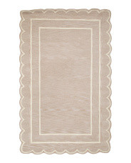 5x8 Wool Blend Scallop Edged Rug | TJ Maxx
