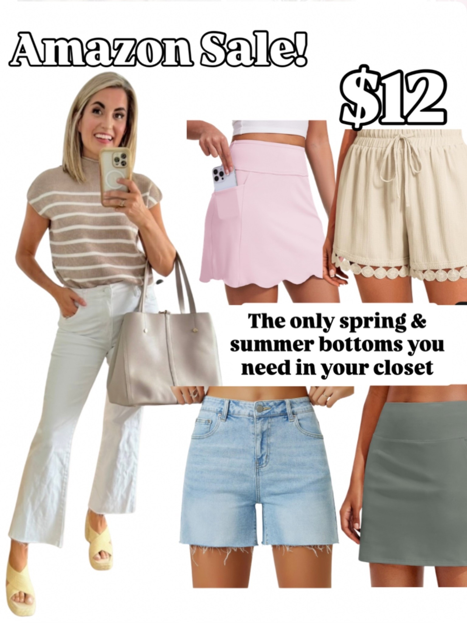 $12 AMAZON✨BIG SPRING SALE  🌸Deals you’ll Love!👌 $12 shoes, $12 2 Piece Sets, $14 denim , $12 stretchy pants and more  deals that will blow your mind!✨


✨SIZING✨Everything is petite friendly I’m 5’2” 125lbs wearing small top/dress and small/4 bottoms 
.
#ad #founditonamazon @amazon 
Amazon big spring sale, Amazon dress, Amazon shorts, Amazon look for less, spring dress, white denim, mom shorts, two piece sets, travel outfit, resortwear, finetoo, cool cute, comfy bras, basics Athleisure, Walmart jeans, spring clothes, found it on Amazon, spring dress, spring shoes, target shoes, sandals, shoes, SPANX, Walmart finds, 2 piece set, sale, Skincare, anti aging skin care, pdrn, red light therapy,  jeans,, 

#LTKPetite #LTKSaleAlert #LTKHome