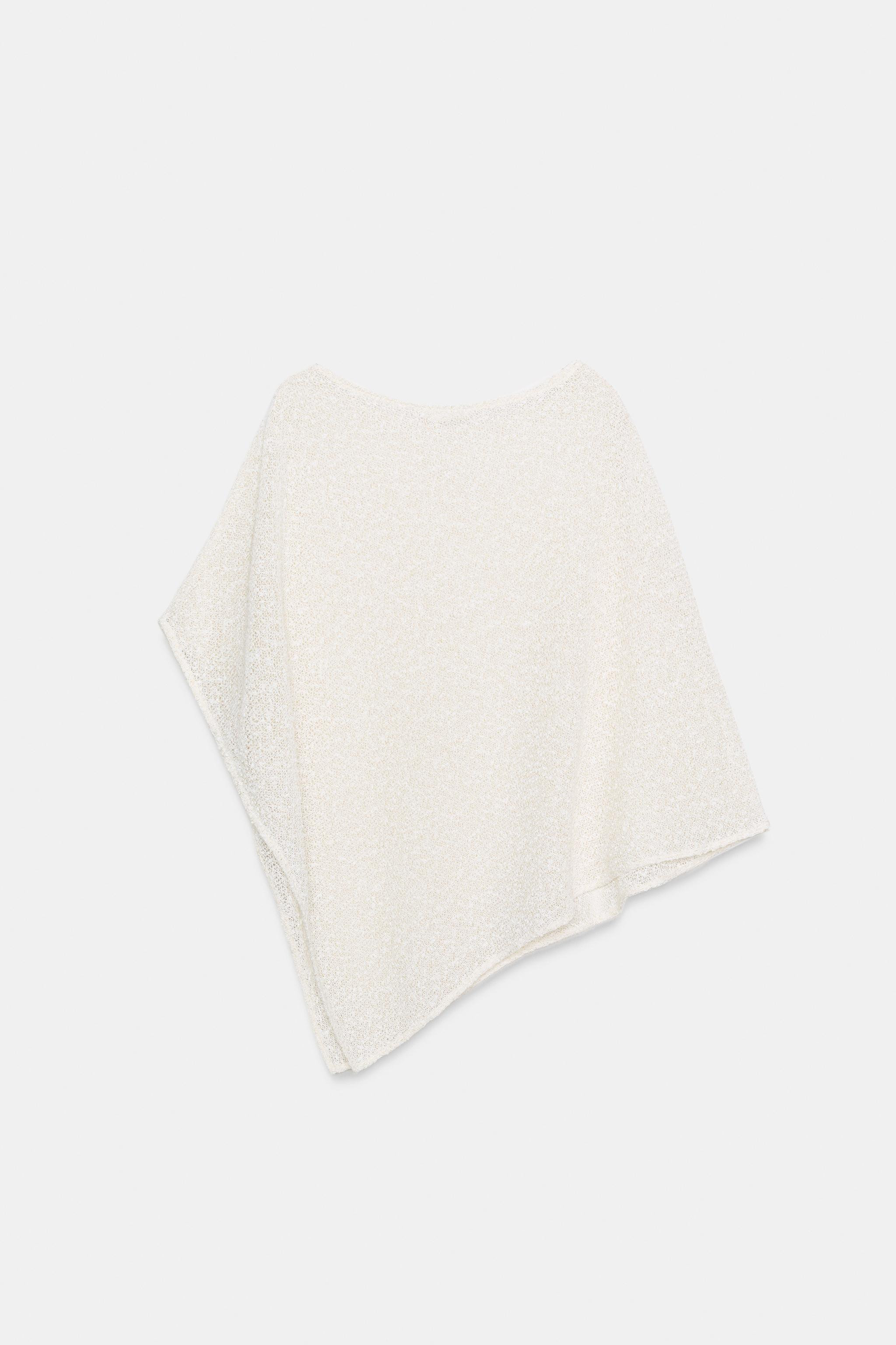 ASYMMETRIC METALLIC THREAD CAPE | Zara UK
