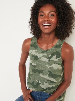 Luxe Printed High-Neck Tank Top for Women | Old Navy (US)