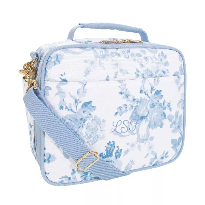 Blue Preppy Flowers Lunch Box for Kids
