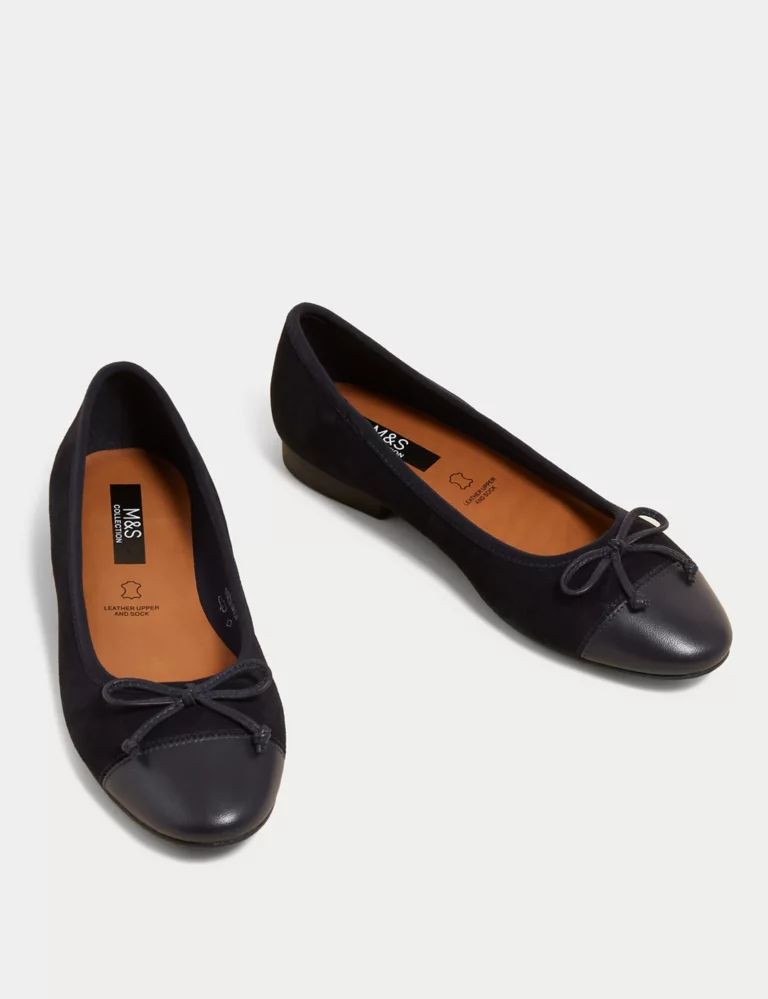 Suede Stain Resistant Flat Ballet Pumps | Marks & Spencer (UK)