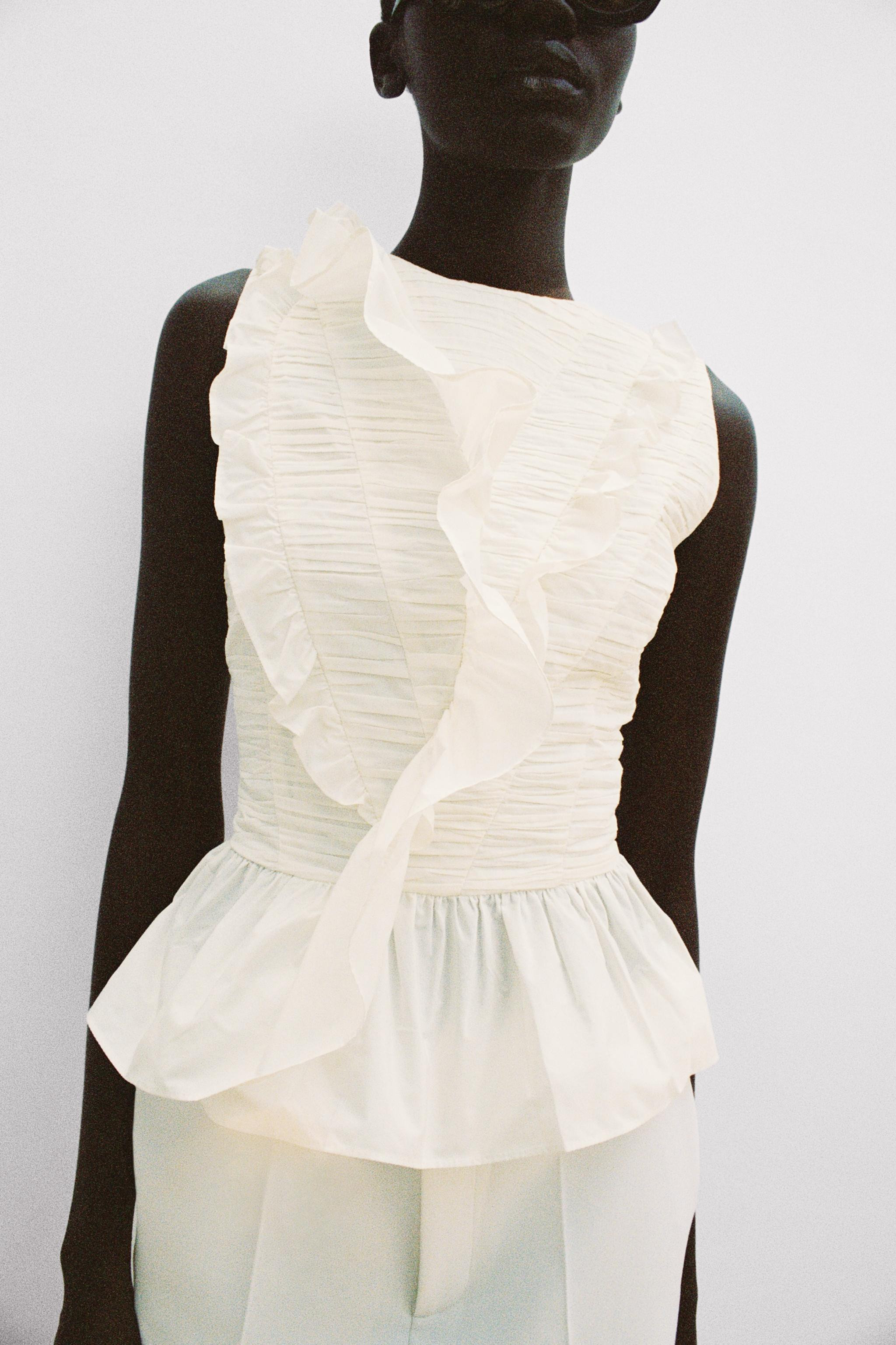 DRAPED RUFFLE TOP | Zara US