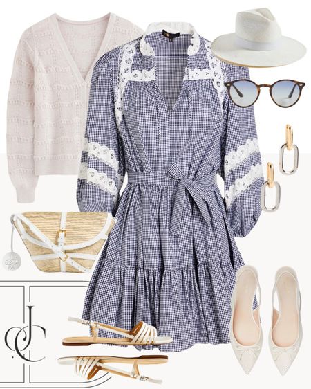 This beautiful lace trimmed gingham dress is the definition of delicate and chic. 

Spring outfit, MAJE dress, Boden, Kate Spade flats, Anthropologie, Reformation sandals, Shopbop 

#LTKstyletip #LTKover40 #LTKshoecrush