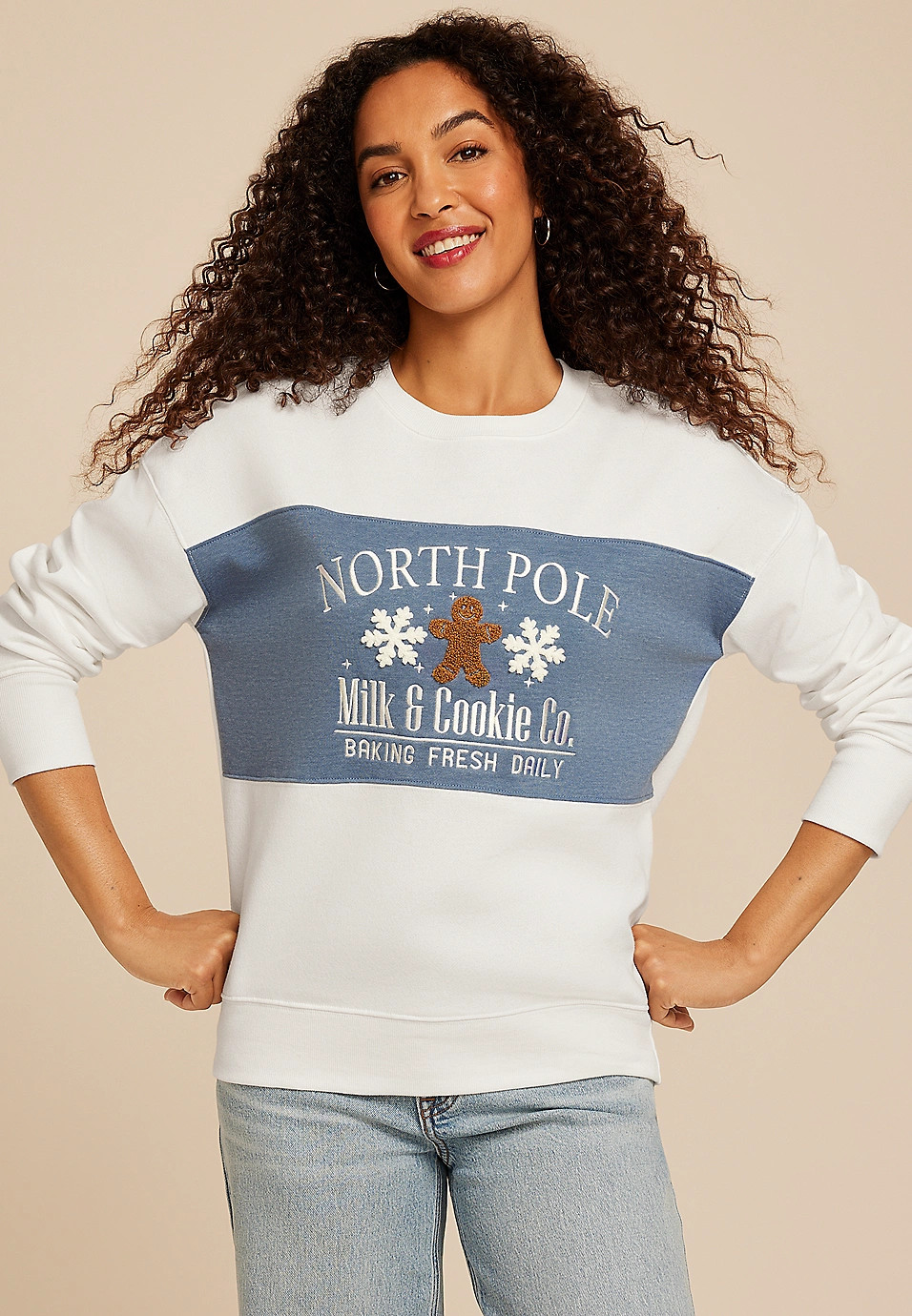North Pole Holiday Relaxed Fit Sweatshirt | Maurices