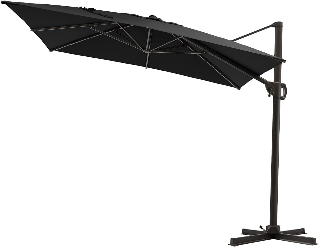 CLOUDFLY Patio Umbrella Square with 360°Rotation Heights Adjustable Aluminum Pole Offset Cantile... | Amazon (US)