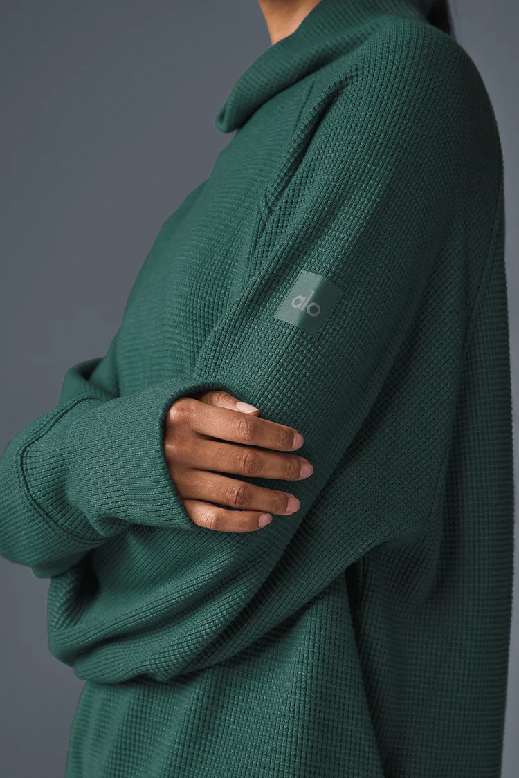Waffle Weekend Escape Mock Neck Long Sleeve | Alo Yoga (US)