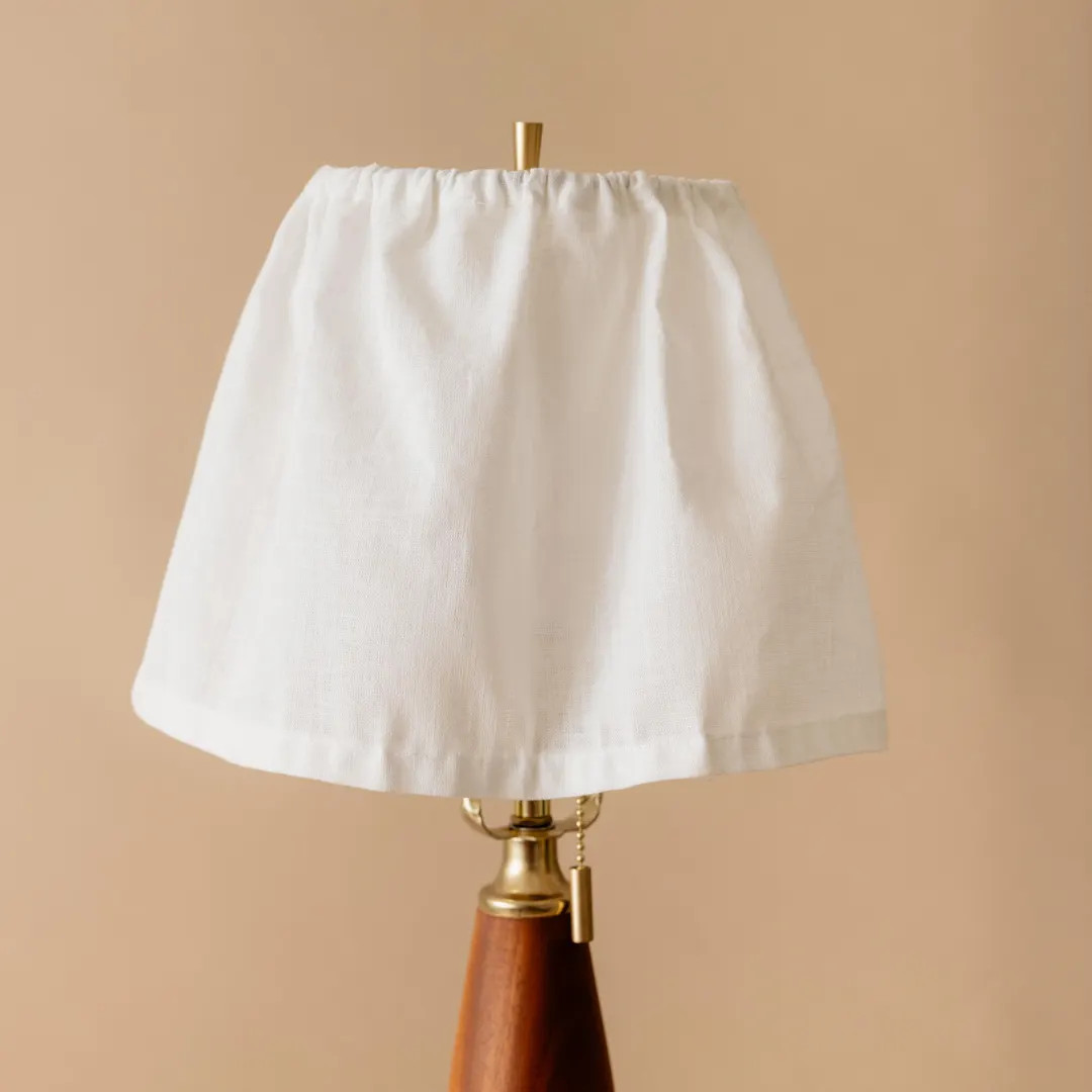 Handmade Curtain Lampshade / 100% White Linen | Etsy (Global)