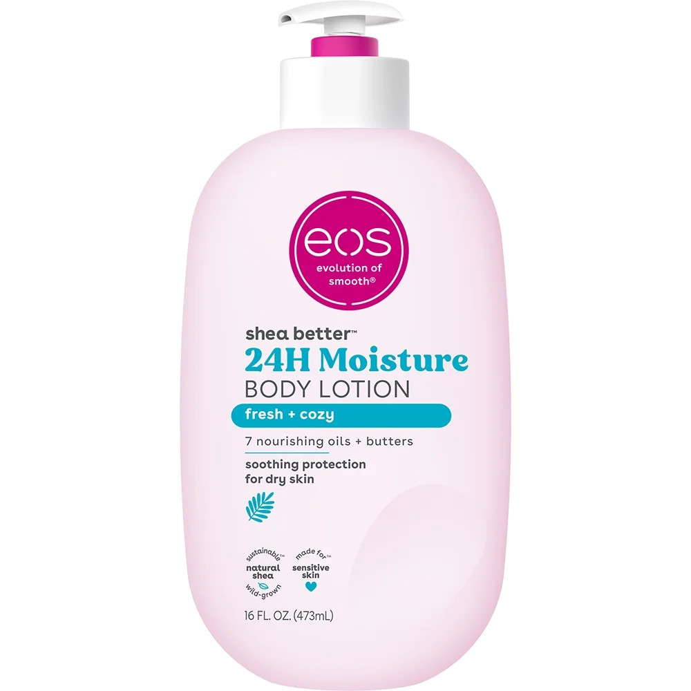 eos Shea Better Body Lotion- Fresh & Cozy, 24H Moisture for Dry Skin, 16 fl oz | Walmart (US)