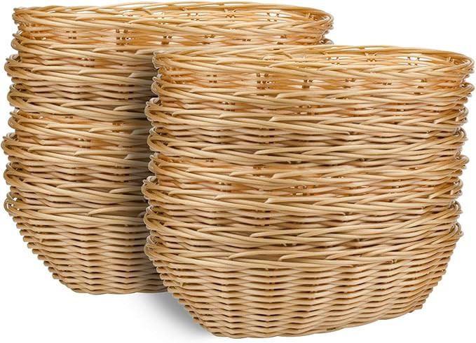 Yesland 16 Pack Plastic Oval Baskets, Food Storage & Fruit Basket, 8-3/4 x 6-1/4 x 2-3/4 Inches B... | Amazon (US)