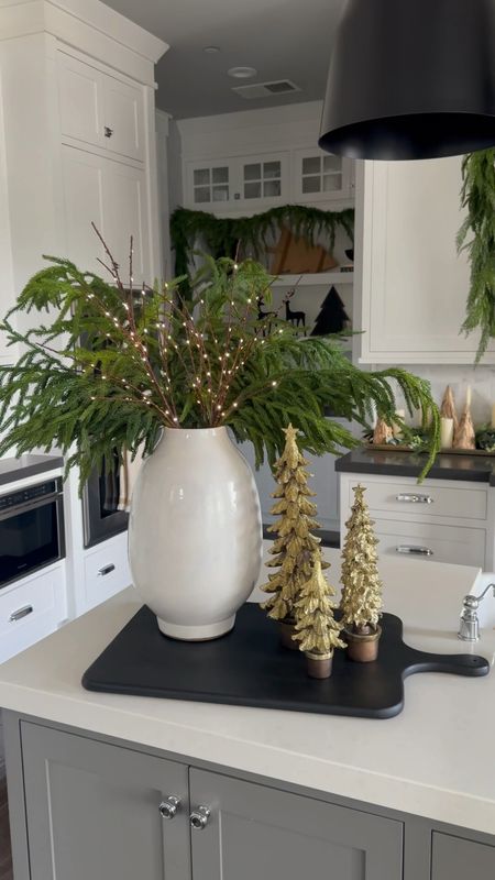 Love this happy arrangement! 🌲✨ This vase (long time favorite!) and my gold trees are all on sale! These lit branches look beautiful in any arrangement! 👏🏻

#LTKHoliday #LTKSeasonal #LTKhome