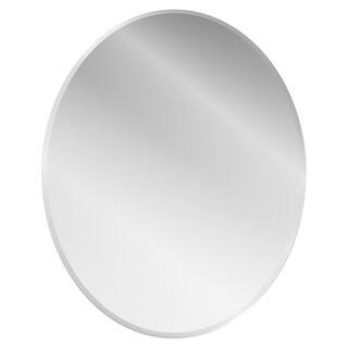 Glacier Bay 21 in. W x 31 in. H Frameless Oval Beveled Edge Bathroom Wall Vanity Mirror in Silver... | The Home Depot