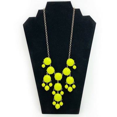 J CREW Neon Bubble Necklace Hi-Vis Statement Bib 90s Throwback Gold | eBay US