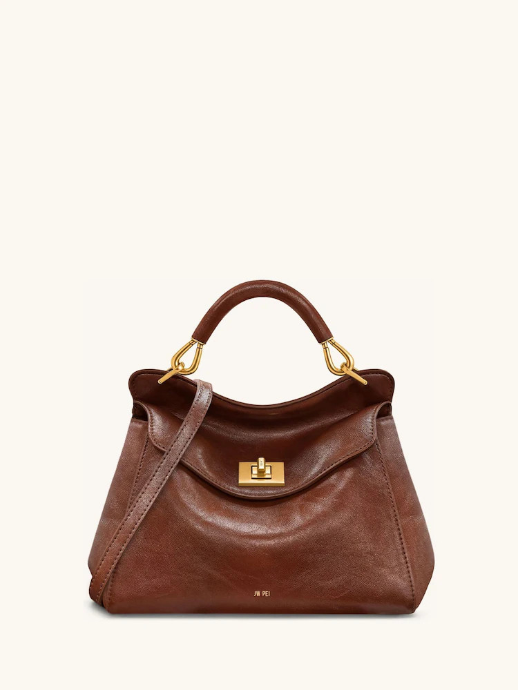 JW PEI Brown Lucia Classic Faux Suede Top Handle Bag | Next US