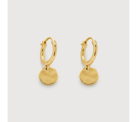 Siren Muse Disc Mini Huggie Earrings | Monica Vinader (Global)