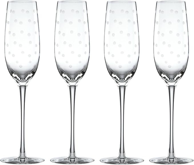 kate spade new york Larabee Dot Flutes, Set of 4 | Amazon (US)