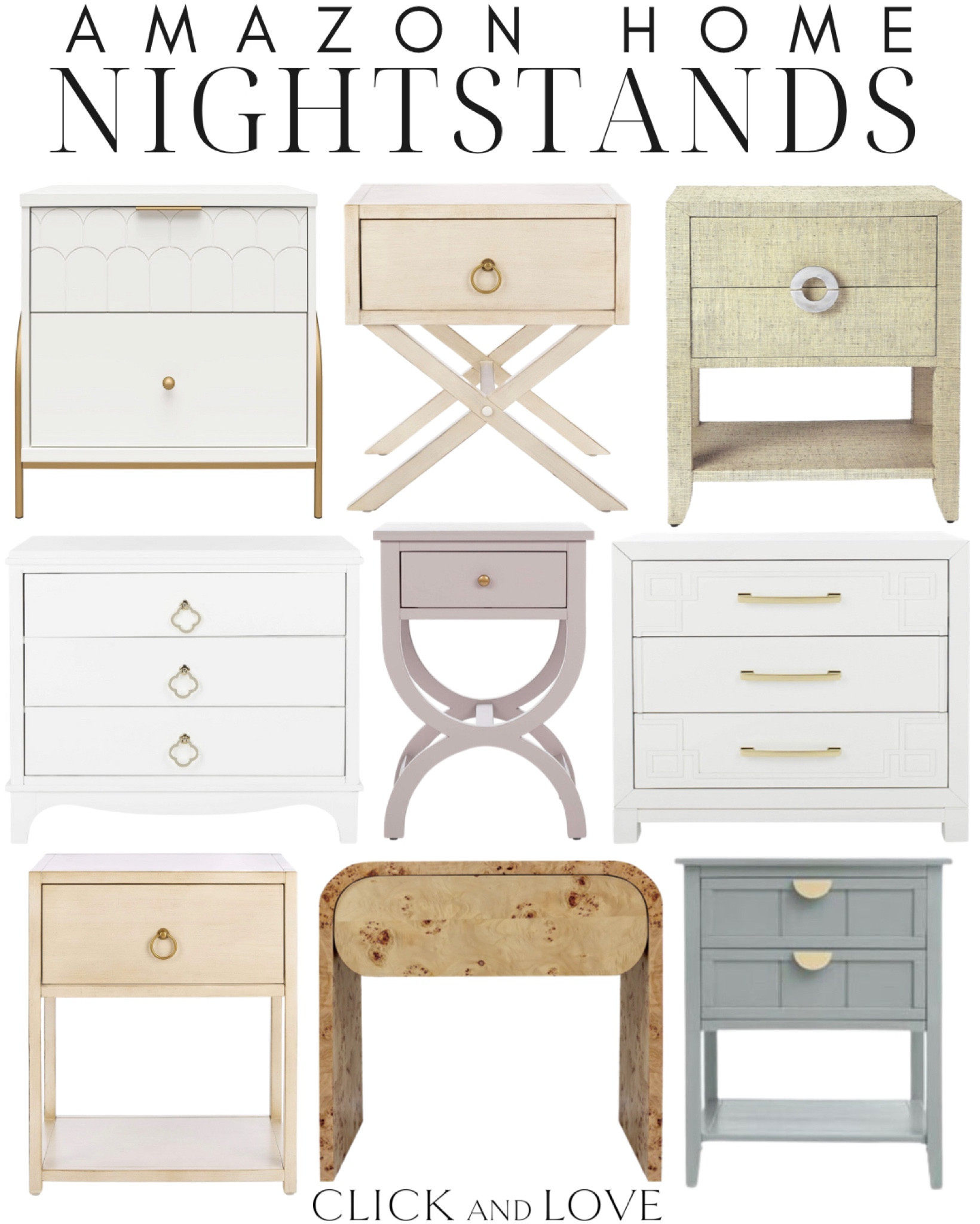 I did a round up of nightstands for every budget. This mix is all from Amazon 👏🏼

Amazon, Amazon home, Amazon bedroom, Amazon nightstand, Nightstands, budget friendly nightstand,  nightstand, bedroom furniture, neutral nightstand, modern nightstand, traditional bedroom, modern bedroom, guest room, primary bedroom, white nightstand, wooden nightstand, blue nightstand #amazon #amazonhome

#LTKunder100 #LTKhome #LTKstyletip
