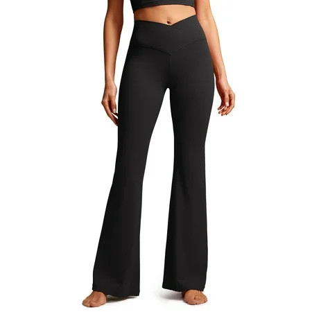 CRZ YOGA Butterluxe Crossover Flare Leggings for Women 31 Inches High Waist Yoga Pants | Walmart (US)