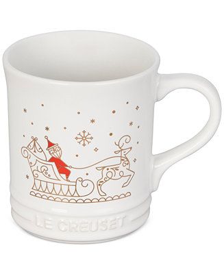 Noel Collection 14-Oz. Stoneware Santa Sleigh Coffee Mug | Macy's