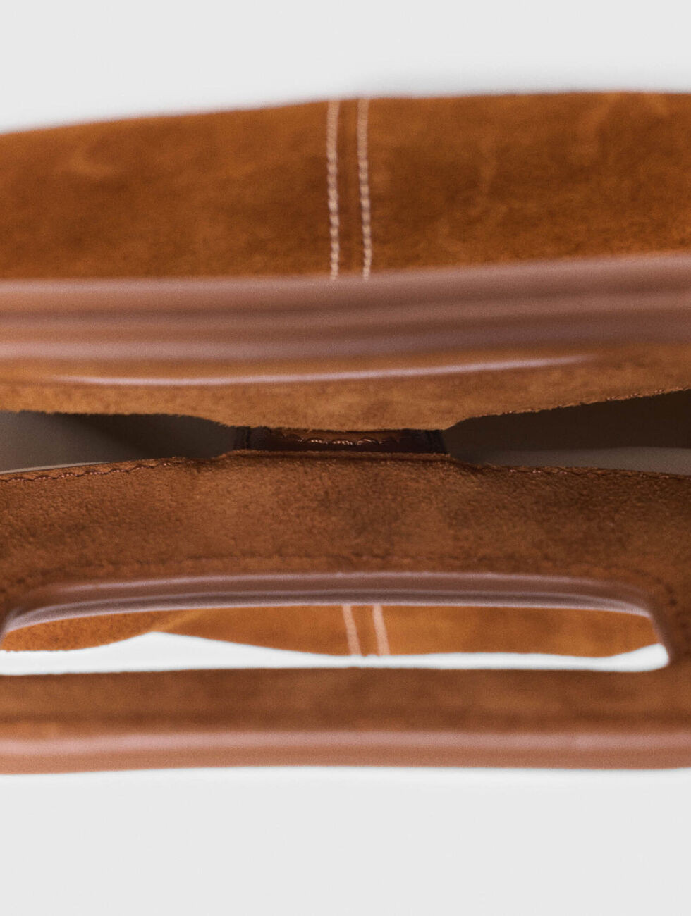 Topstitched suede M bag Brown for Women | Maje | Maje US