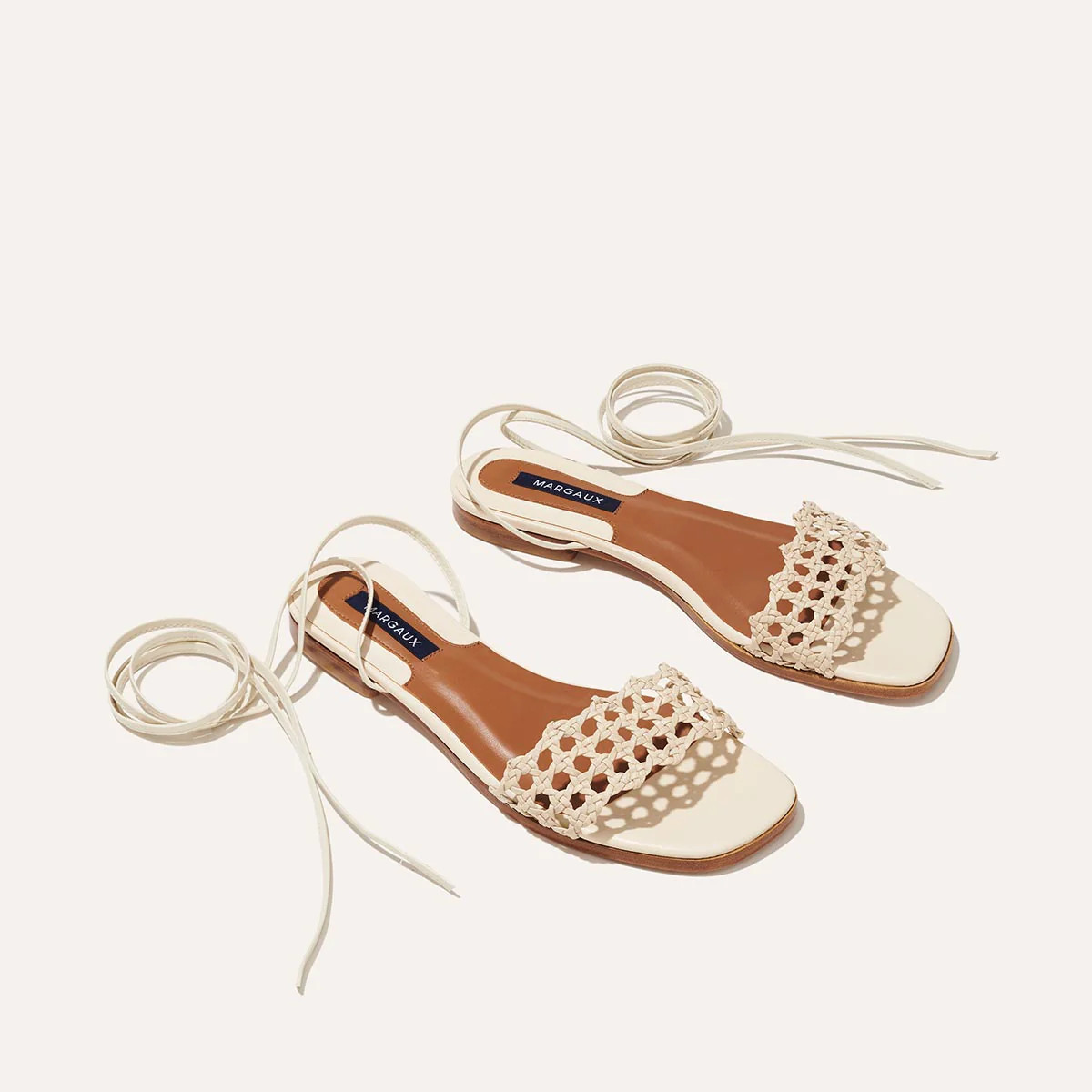 The Soleil Sandal - Ecru Leather | Margaux
