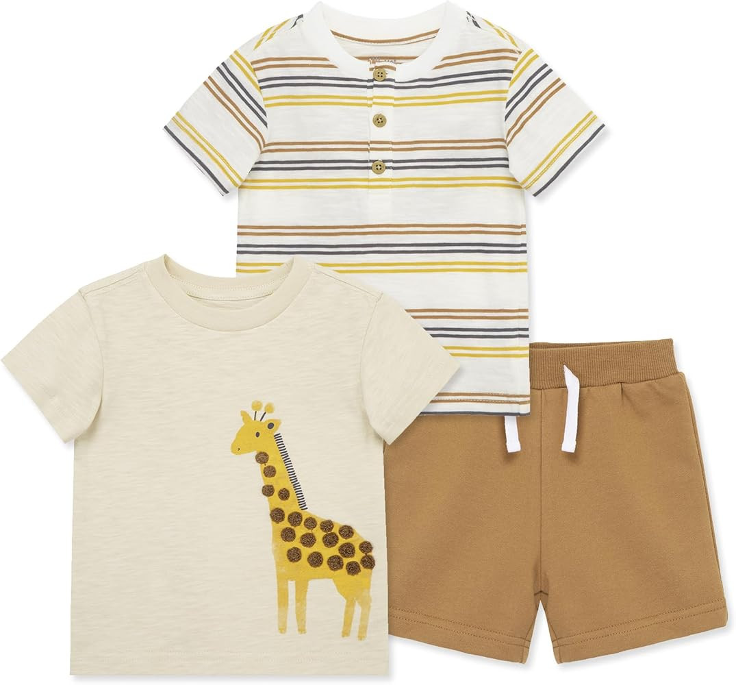 Little Me Clothes for Baby Boys' 3-Piece Play Short Sets, 12 Months - 4 Toddler | Amazon (US)
