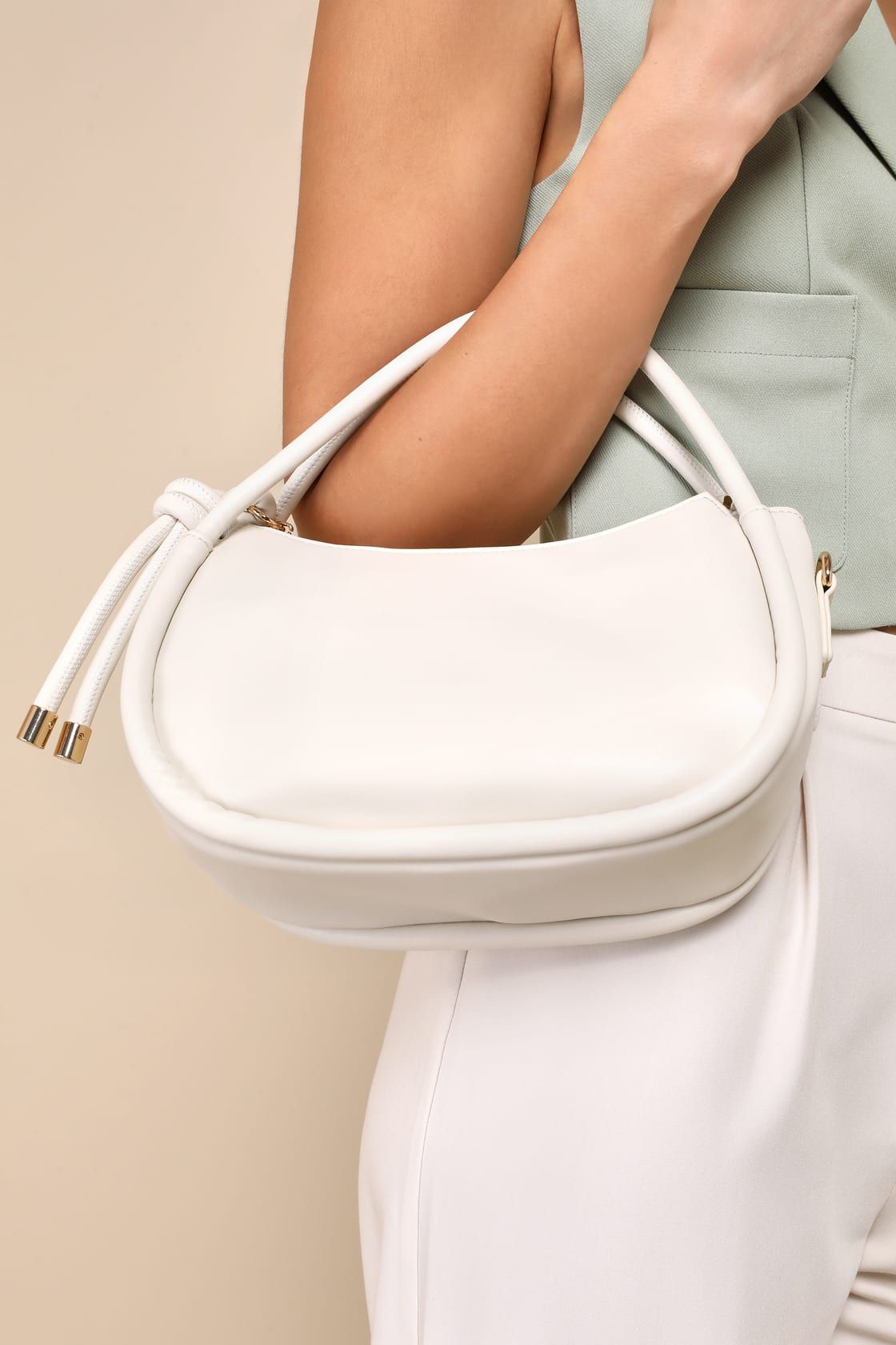Selene Bone Vegan Leather Handbag | Lulus