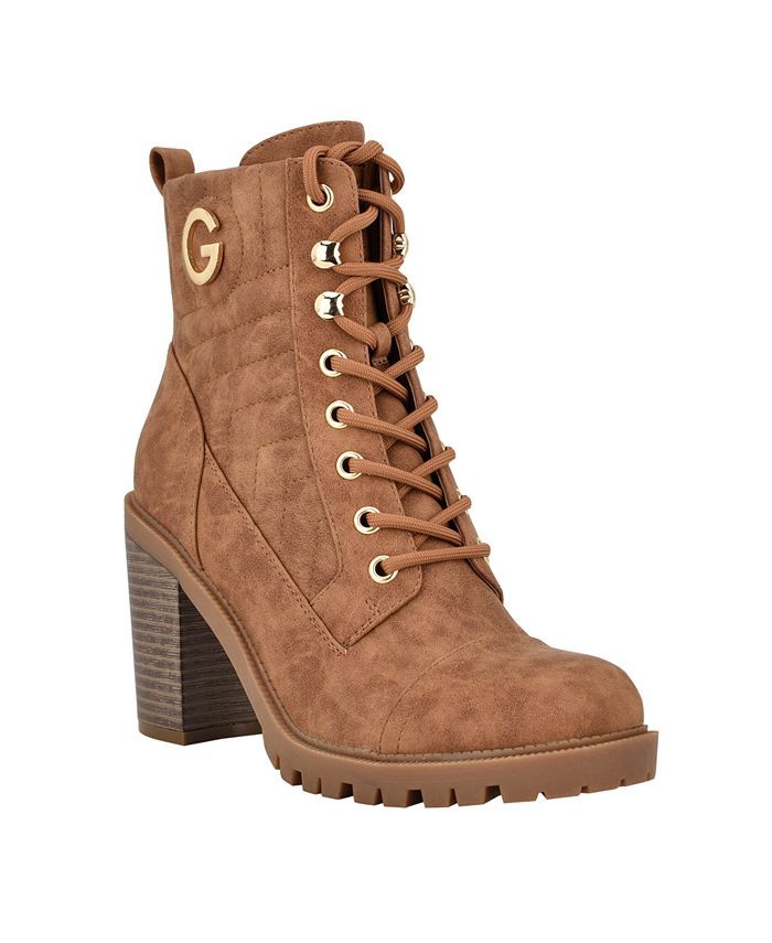 GBG Los Angeles Women's Jalia Heeled Lace Up Lug Sole Hiker Booties & Reviews - Booties - Shoes -... | Macys (US)