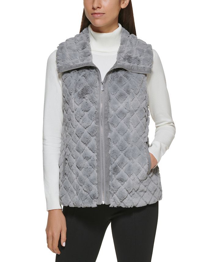Quilted Faux Fur Vest | Macys (US)