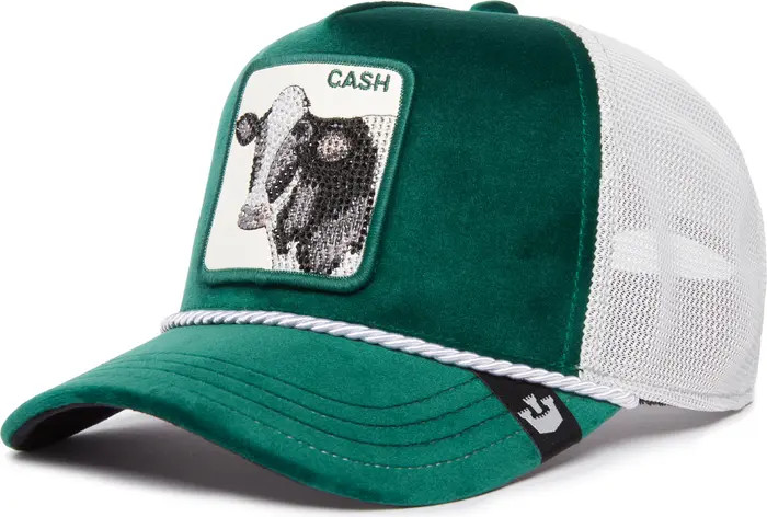 Goorin Bros. Emerald Cow Satin Front Trucker Hat | Nordstrom | Nordstrom