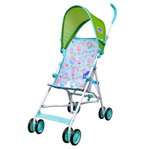 Peppa Pig Umbrella Stroller for Toddlers, Lightweight Foldable Travel Stroller with 3-Point Harness, Locking Wheels, Adjustable Canopy, Compact & Portable | Amazon (US)