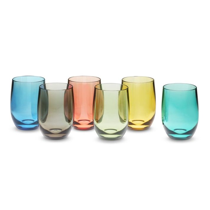 DuraClear® Tritan Outdoor Osteria Bordeaux Glasses, Multicolored | Williams-Sonoma