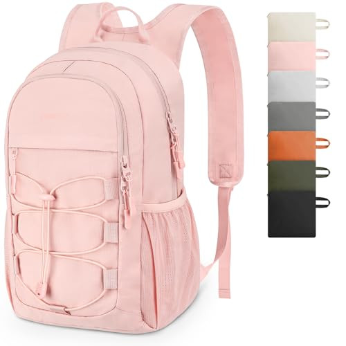 ZOMFELT Hiking Backpack for Women Men, 15L Lightweight Packable Backpack for Trip, Water Resistant Small Travel Backpacks, Foldable daypack for Hiking, Walking, Cycling, Camping, Pink | Amazon (US)