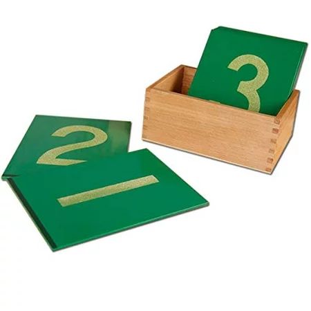 New Sky Enterprises Montessori Sandpaper Numbers Math Material Wooden Card with Container Box for To | Walmart (US)