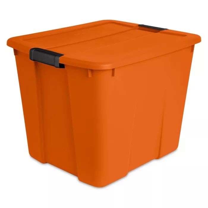 Sterilite 20gal Latching Storage Tote Orange | Target