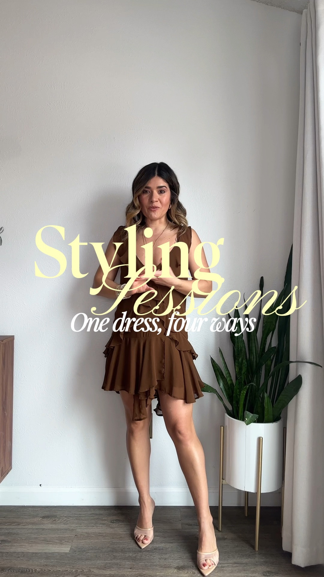 The cutest brown mini dress under $60! Here are 4 ways to style it! Wearing size xs!

#LTKootd #LTKSeasonal #LTKTravel