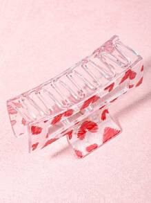 8pcs Transparent Valentine's Heart Print Fashion Hair Accessories Set - Hair Clips Hair Claws Hol... | SHEIN