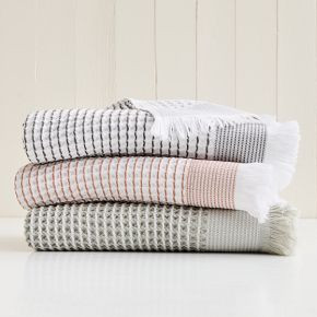 Two-Tone Waffle Towels | West Elm (US)