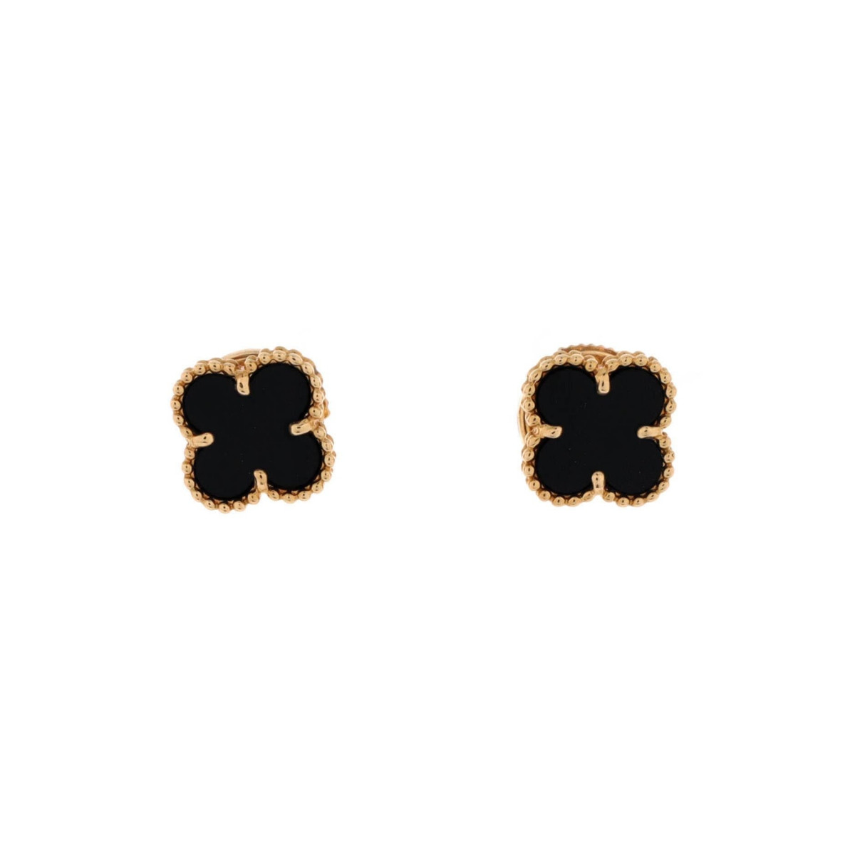 Pre-Owned Van Cleef & Arpels Sweet Alhambra Stud Earrings - 18k yellow gold | Macy's
