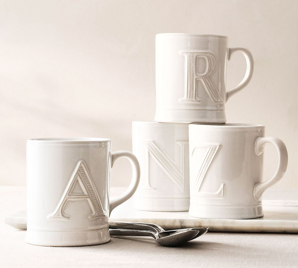 Embossed Alphabet Mug | Pottery Barn (US)