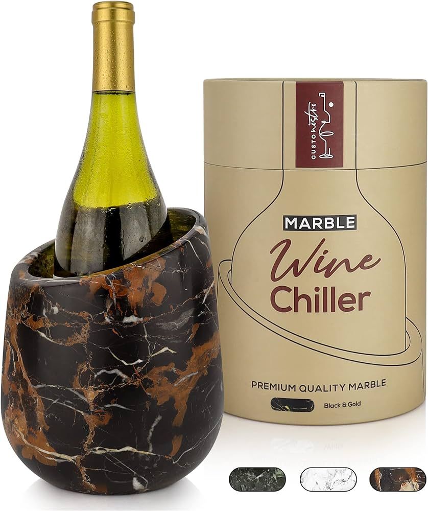 Gusto Nostro Marble Wine Chiller Bucket - 750ml Wine Bottle Cooler and Champagne Chiller for Part... | Amazon (US)