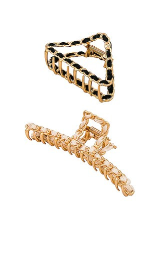 Ta Da Clip Set in Gold | Revolve Clothing (Global)