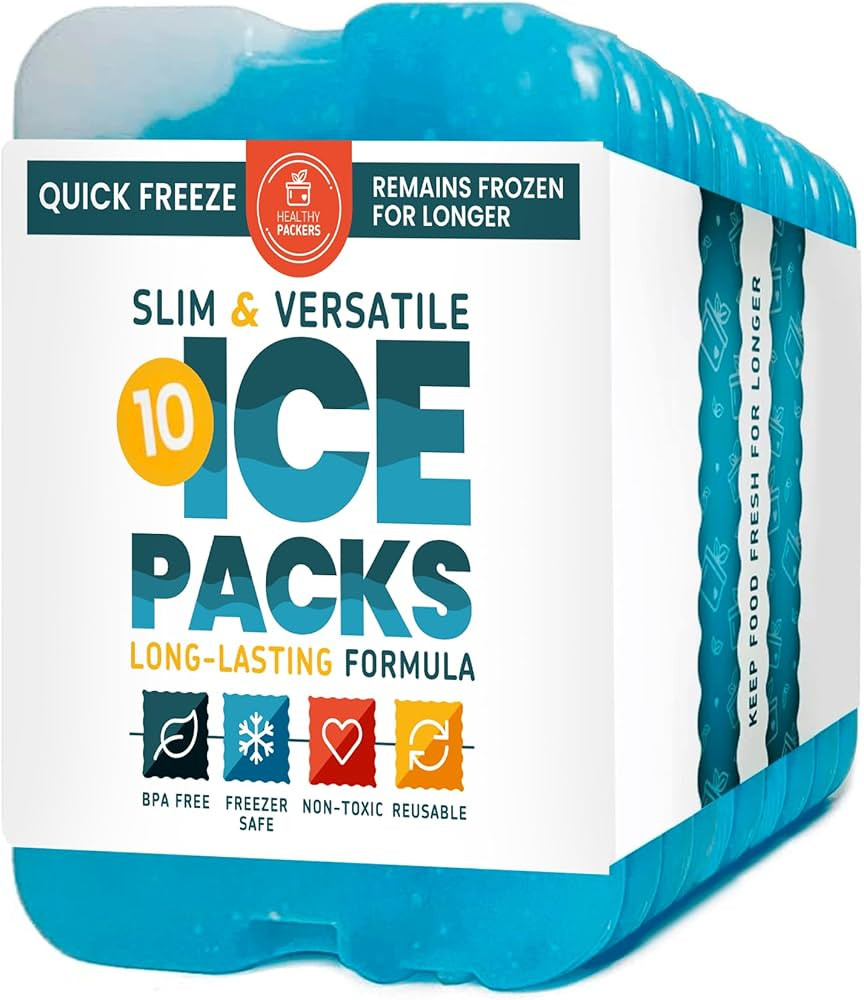 Healthy Packers Ice Packs for Lunch Bags - Original Cool Pack | Slim & Long-Lasting Reusable Ice ... | Amazon (US)