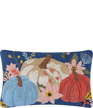 Peking Handicraft Festive Fall Collection Pumpkin Trio Embroidered Square Pillow | Dillard's | Dillard's