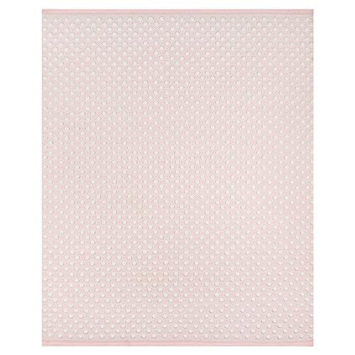 Willow Modern Pink Wool Diamond Dot Patterned Rug - 5'x8' | Kathy Kuo Home