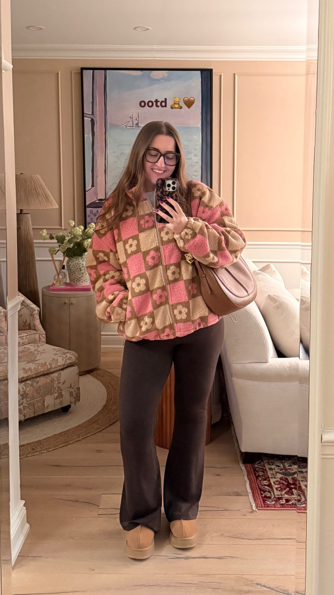 Winter outfit / Christmas tree shopping / holiday shopping / Christmas market outfit / midsize / Sherpa & leggings outfit / Uggs / Casual outfit 

Sizing: XL/2X in jacket / L in leggings 

#LTKmidsize #LTKwinter #LTKplussize