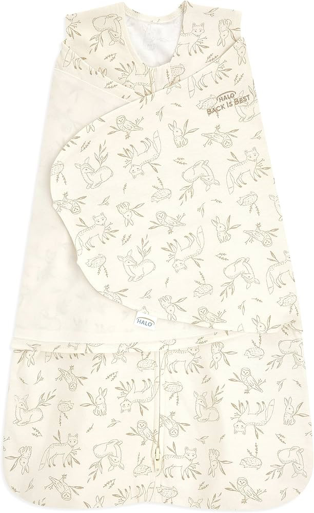 HALO 100% Cotton Sleepsack Swaddle, 3-Way Adjustable Wearable Blanket, TOG 1.5, Lullaby Forest, S... | Amazon (CA)