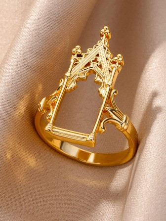 1pc Fashionable Door Design Ring For Women For Party | SHEIN USA | SHEIN